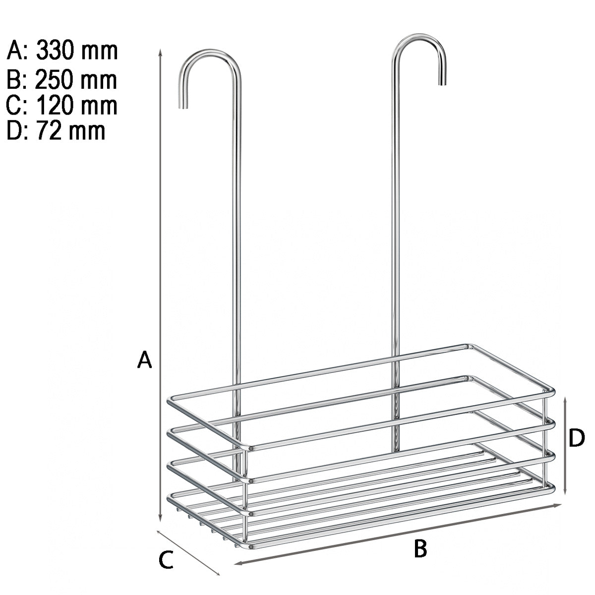 Duschkorg enkel Smedbo Krom Blank