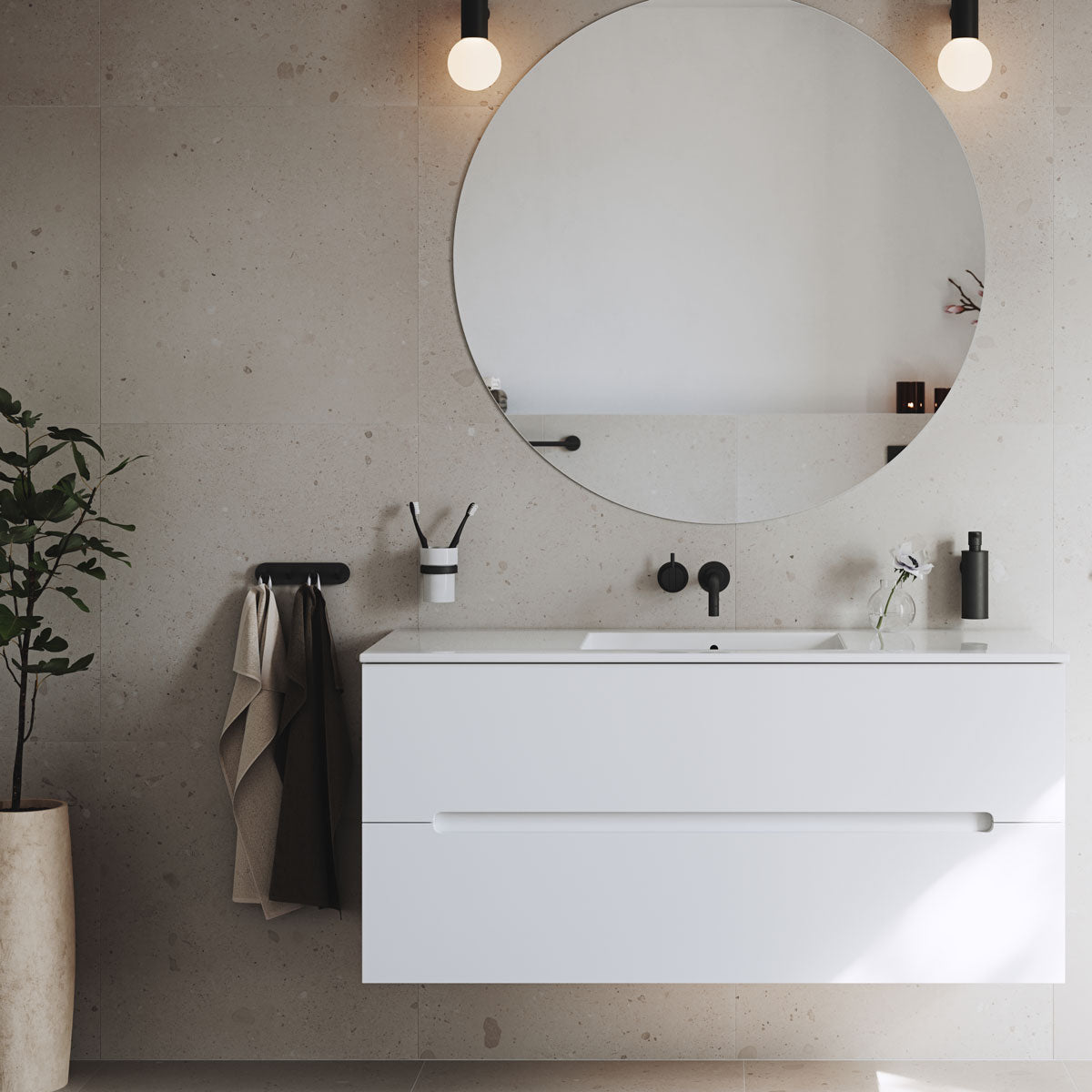 Fyrkrok Smedbo Home Svart Matt