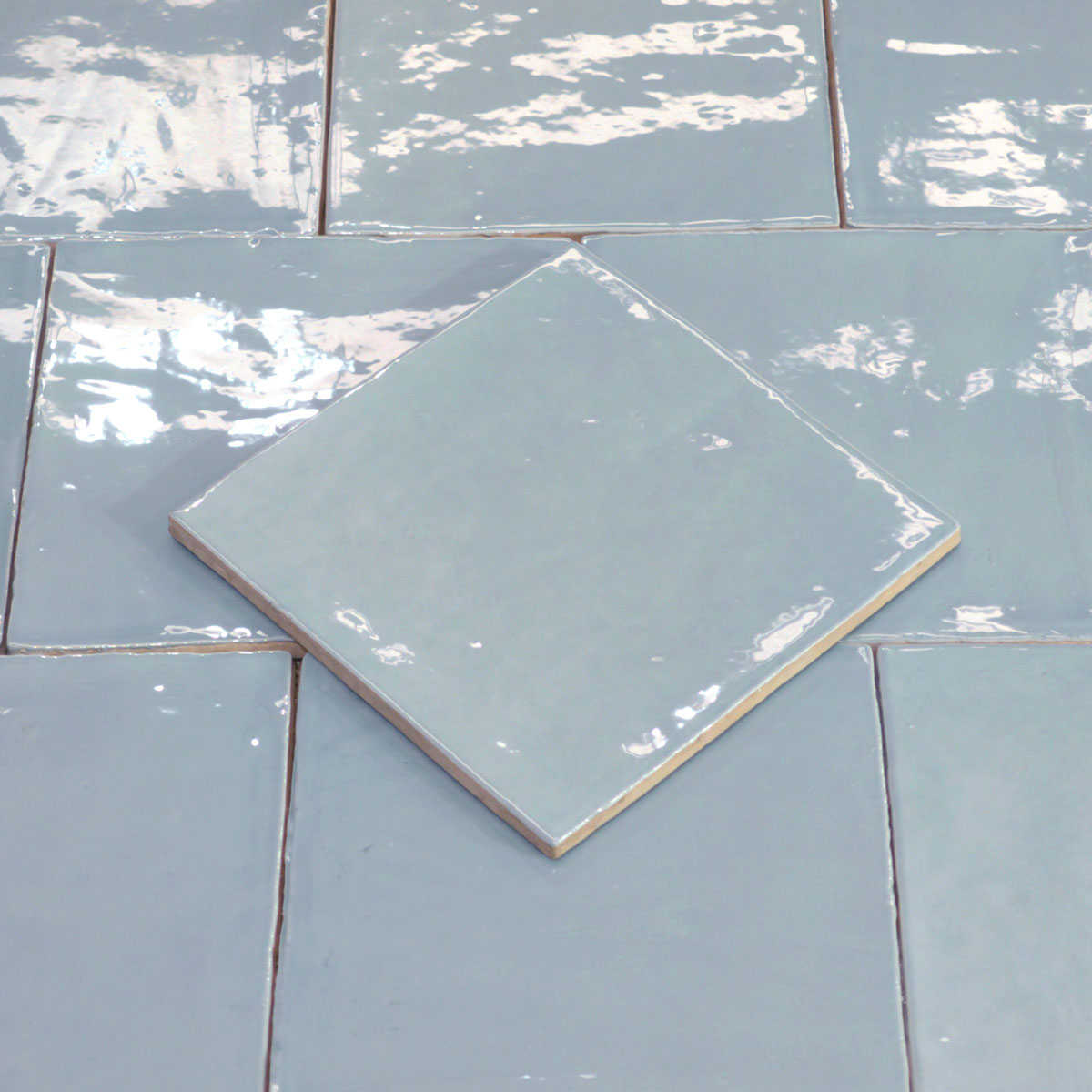 Kakel New Country Blue Blank 15x15