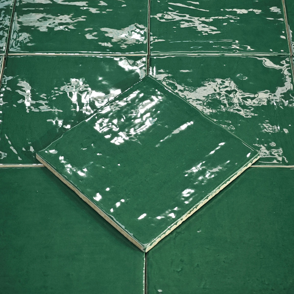 Kakel New Country Green Blank 15x15