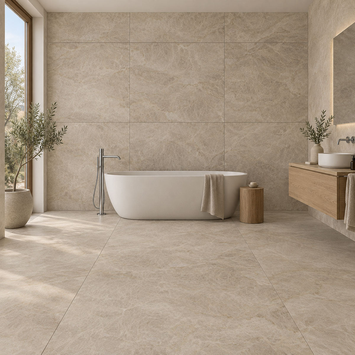 Klinker Tajmahal Tan Marmor Matt 120x120