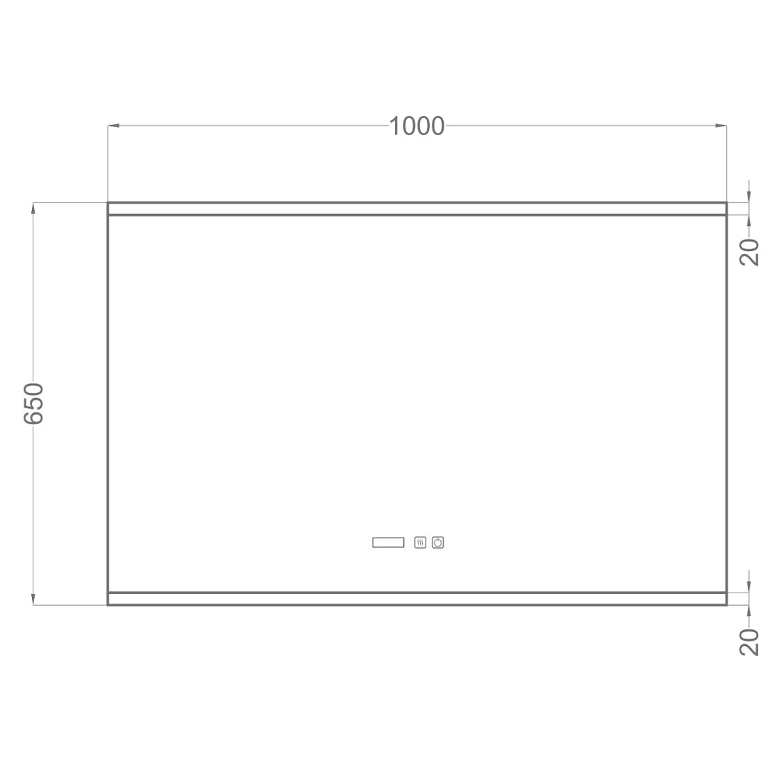 Badrumsspegel Imfri LED med Bluetooth 100x65 cm Tenfors Spoty