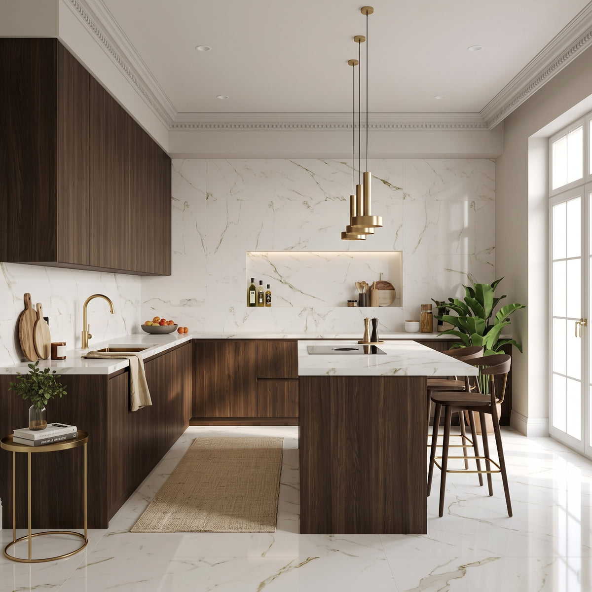 Klinker Carrara Gold Marmor Blank 60x60