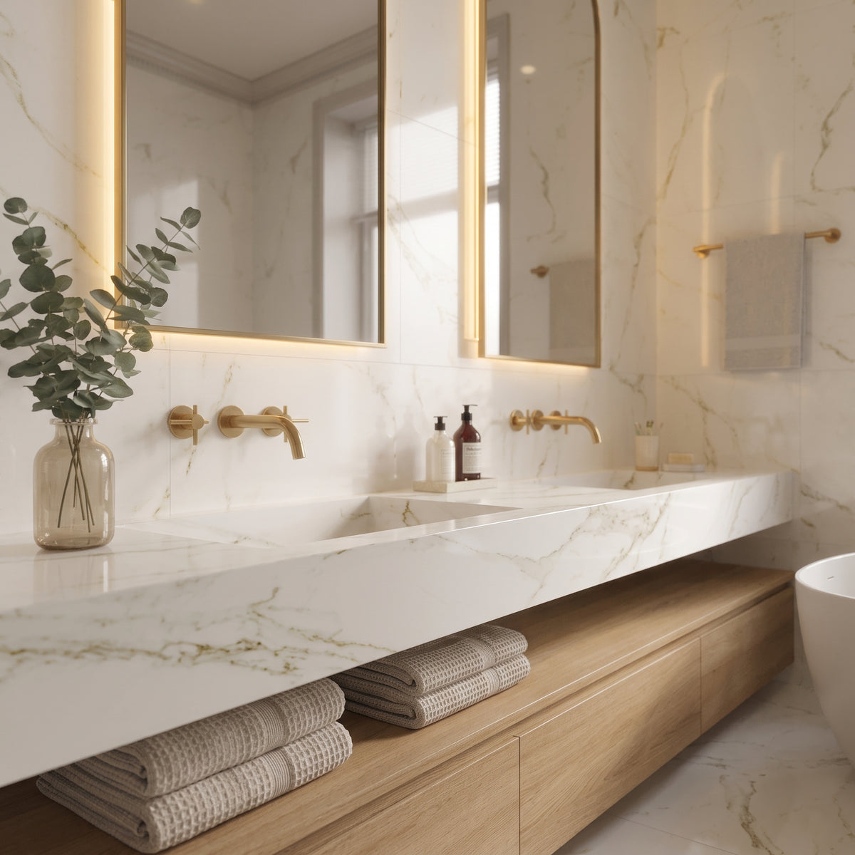 Klinker Carrara Gold Marmor Blank 60x60