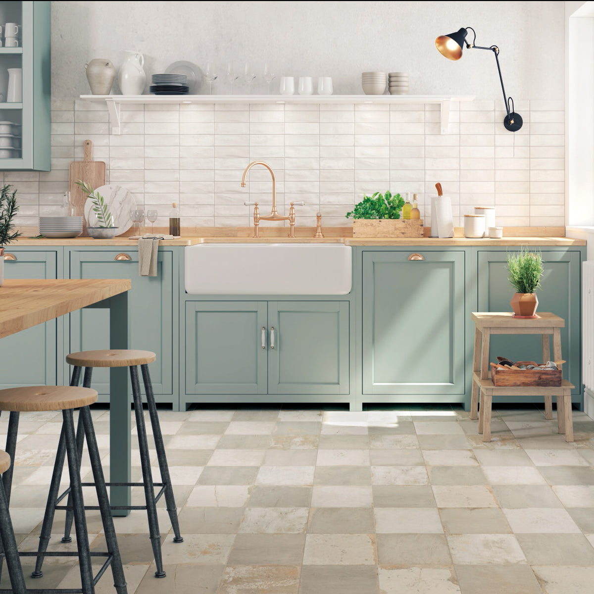 Klinker FS Checkers Silver 45x45