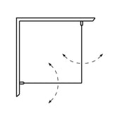 Duschhörn Hafa Igloo Pro Rak 100x100 Klarglas Aluminium