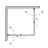 Duschhörn Hafa Igloo Pro Vik 70x80 Klarglas Aluminium