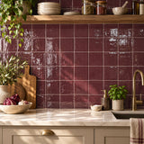 Kakel New Country Bordeaux Blank 15x15