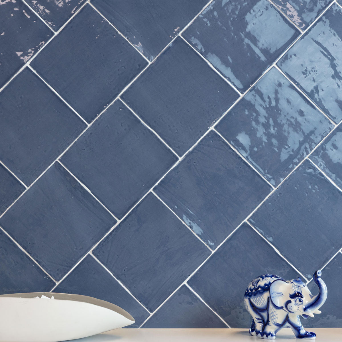 Kakel New Country Deep Blue Blank 15x15