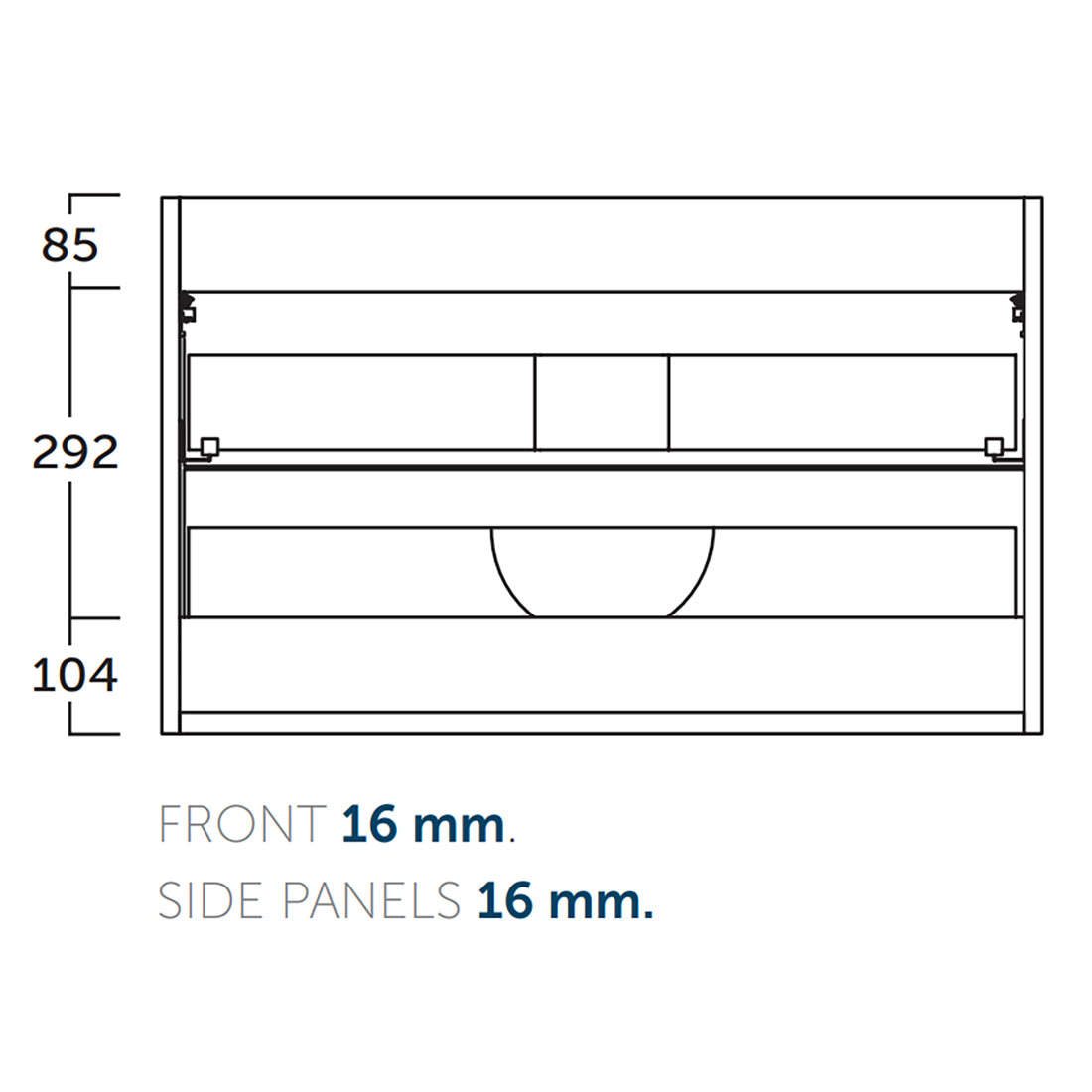 Kommod 80 cm Tenfors Harmoni Vit Blank