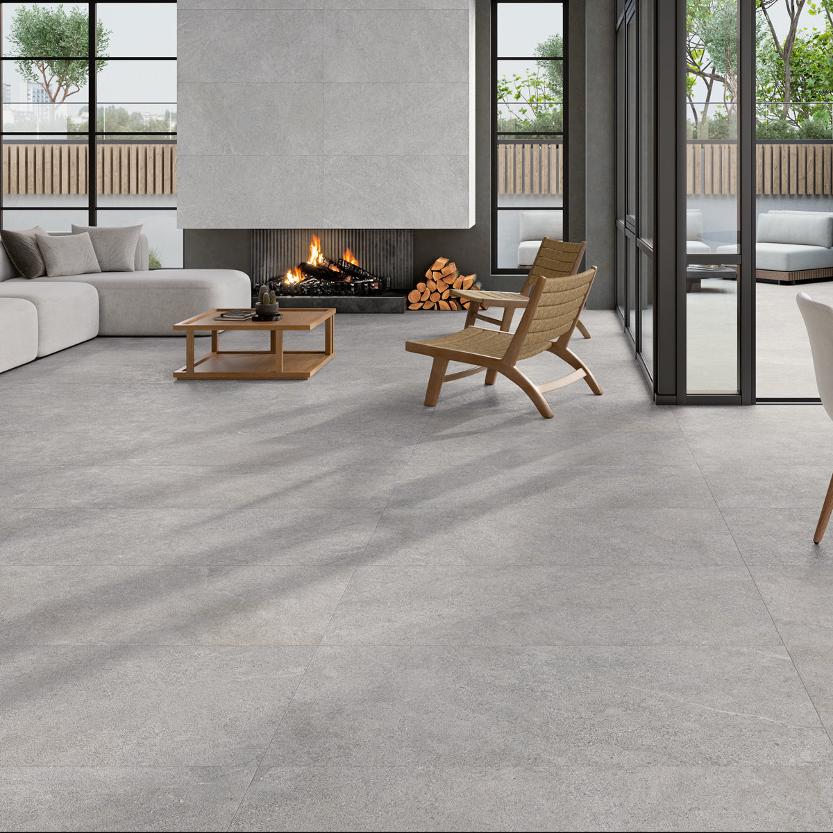Klinker Arenite Kalksten Grey Matt 100x100