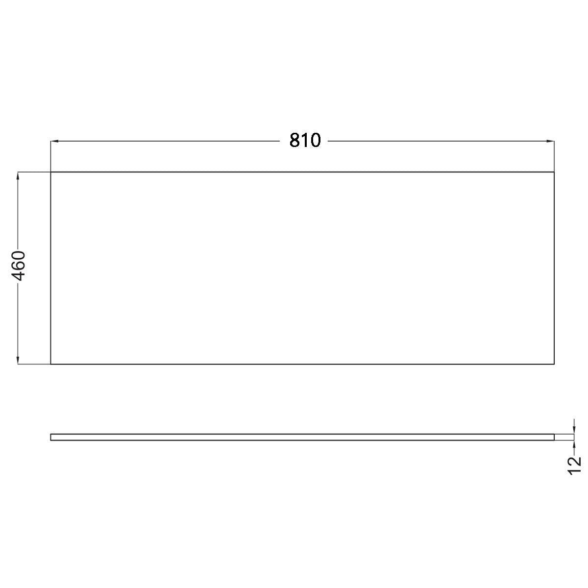 Bänkskiva Solid Surface Tenfors 80x45 cm Vit Matt