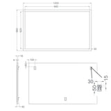 Badrumsspegel 120x68 cm Tenfors Allmoge Antracit
