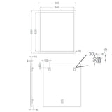 Badrumsspegel 60x68 cm Tenfors Allmoge Antracit