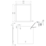 Badrumsspegel 60x68 cm Tenfors Allmoge Vit Matt