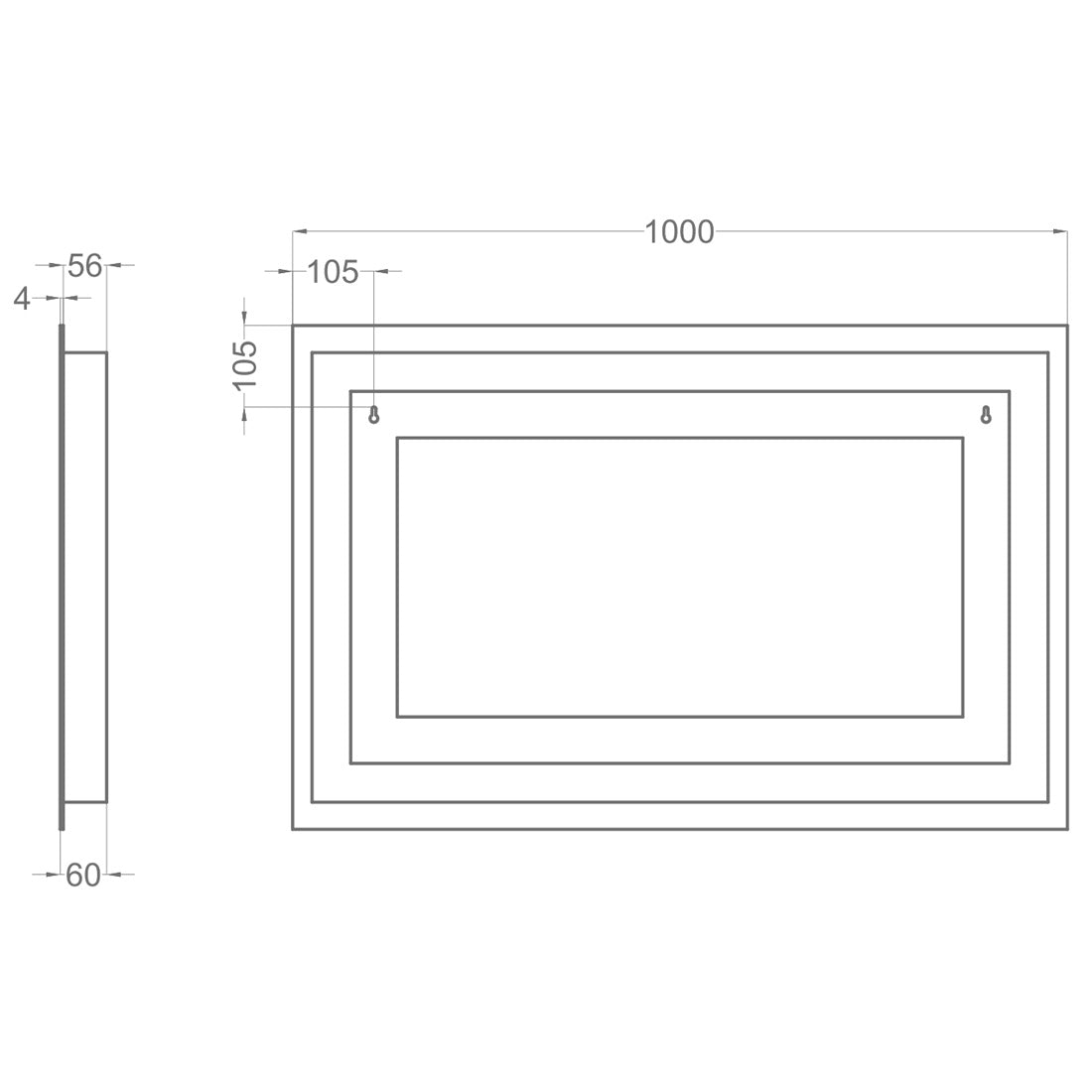 Badrumsspegel Imfri LED med Bluetooth 100x65 cm Tenfors Spoty