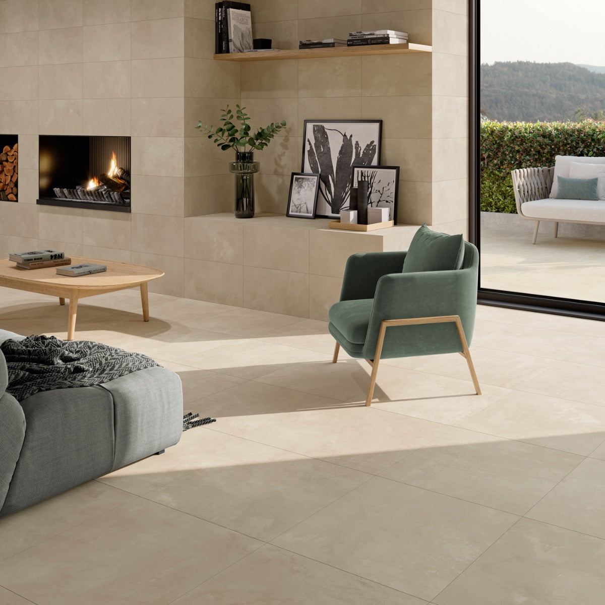Klinker Elementi Beige Matt 120x120