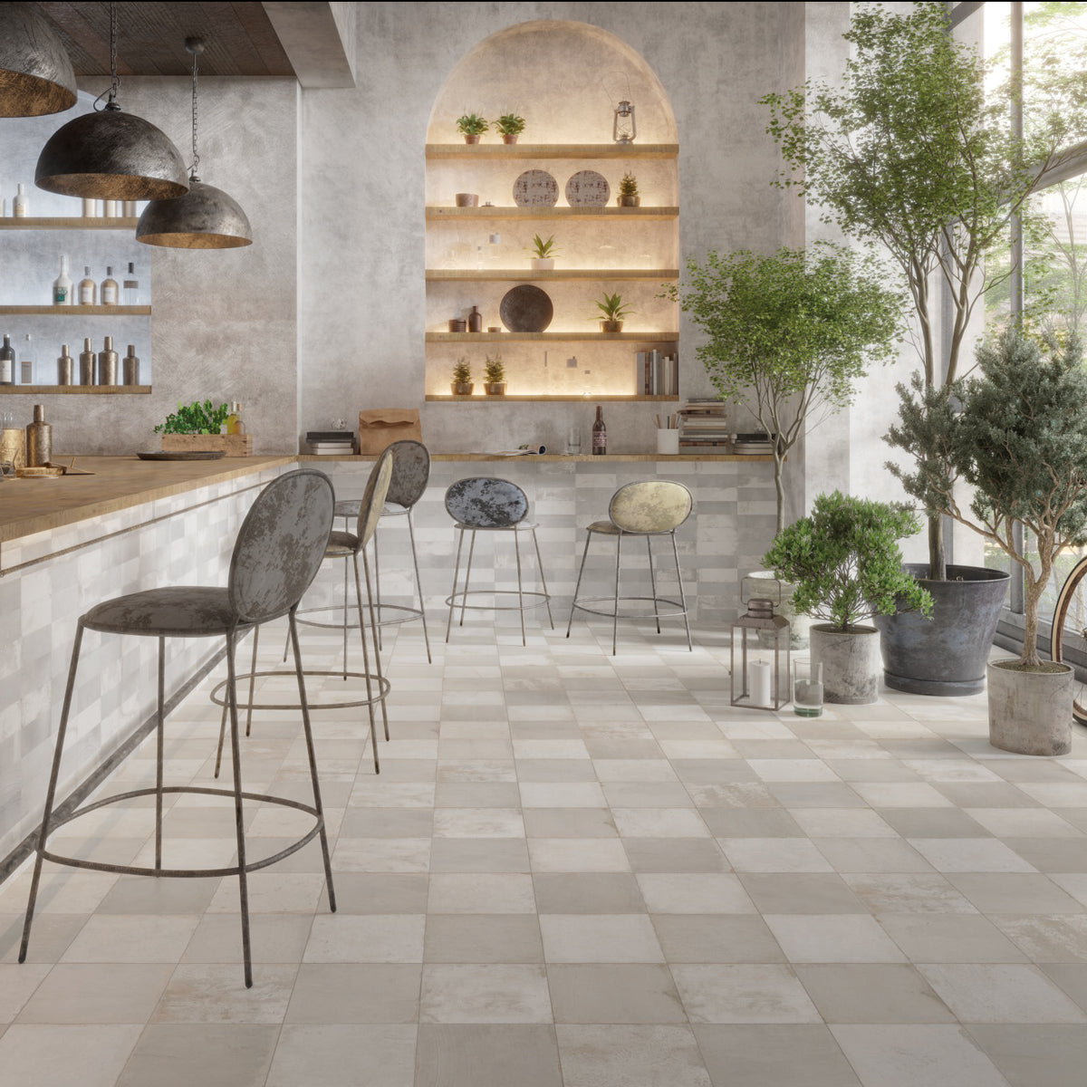 Klinker FS Checkers Silver 45x45
