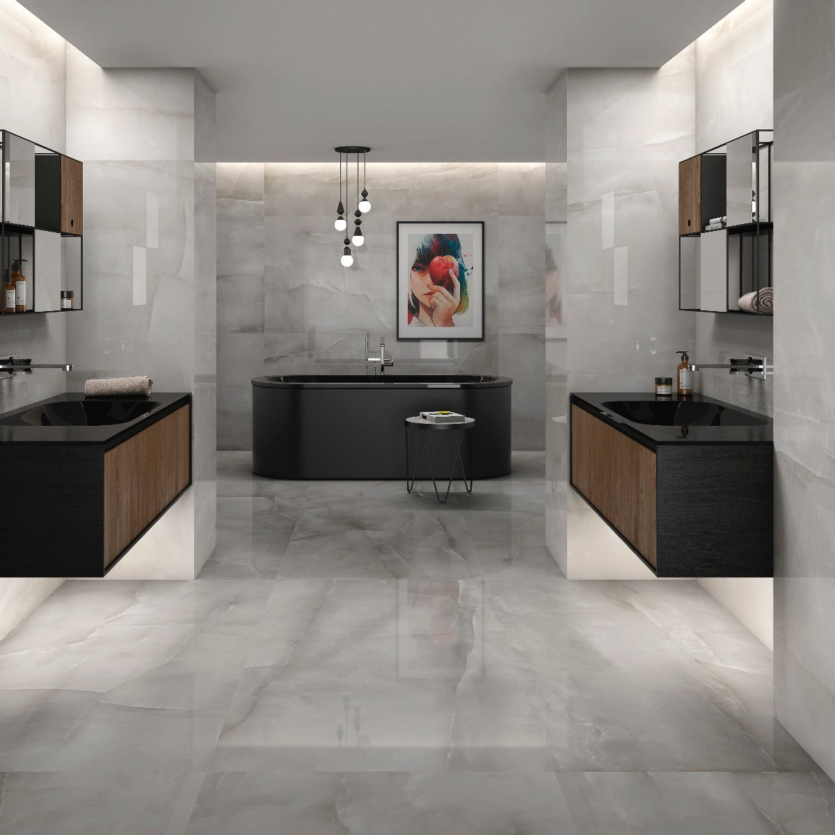 Paketpris! 4,32 m² Klinker Soma Perla Marmor 60x60 (249:-/m²)