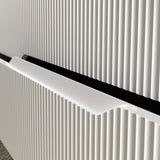 Högskåp Badrum 35x140 cm Tenfors Bambu Vit Matt