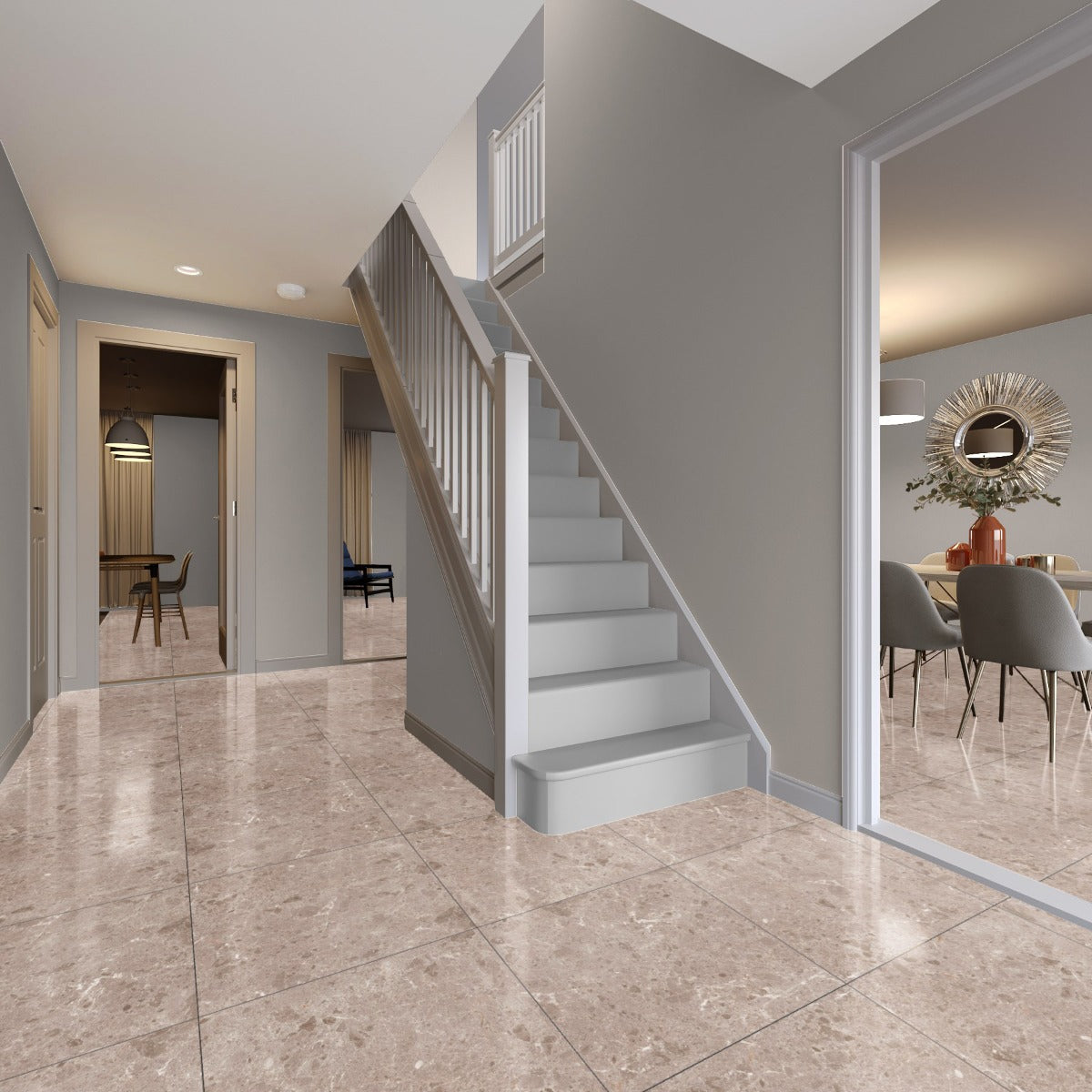 Paketpris! 8,32 m² Klinker Artic Beige Marmor Blank 59x59 (249:-/m²)