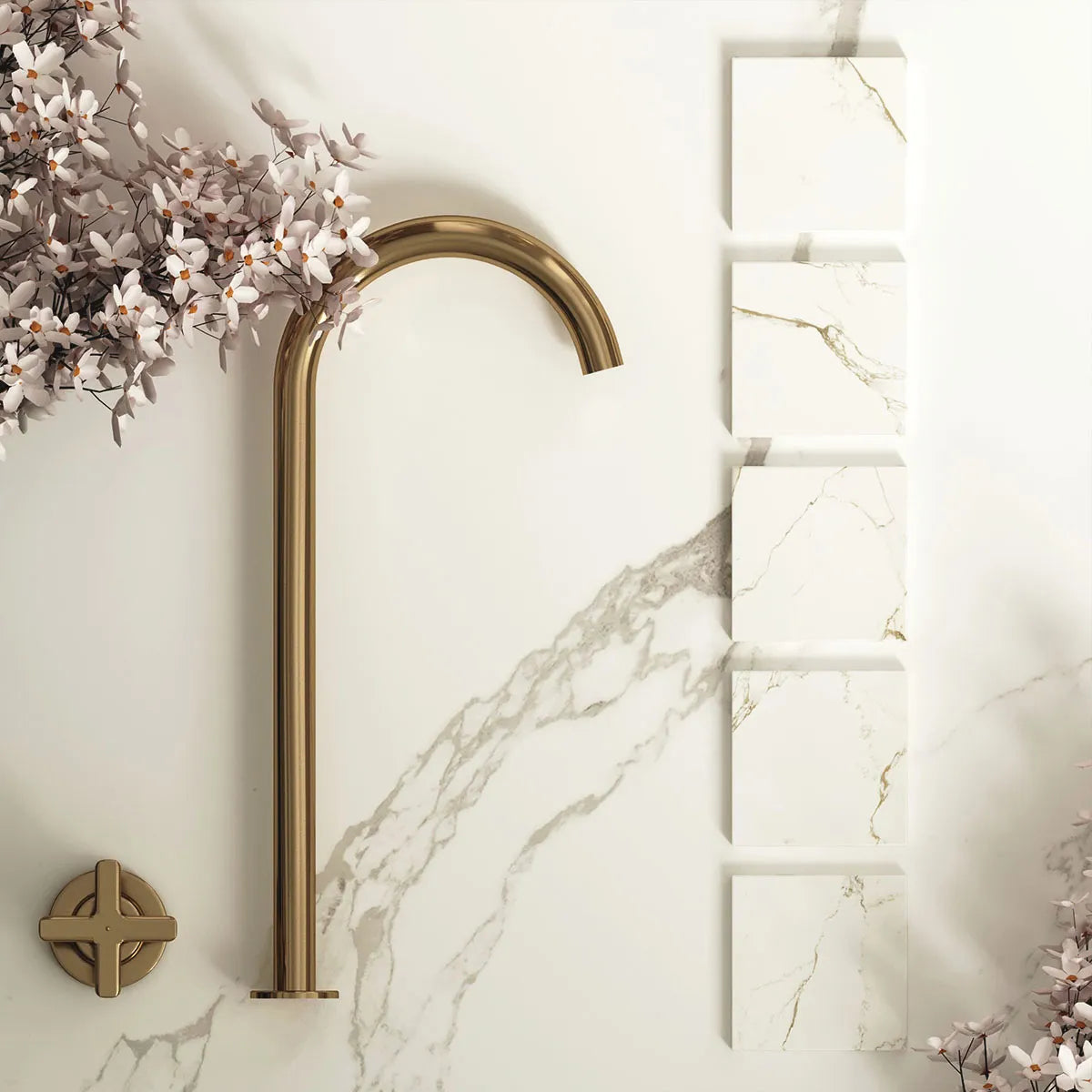 Klinker Carrara Gold Marmor Matt 60x60