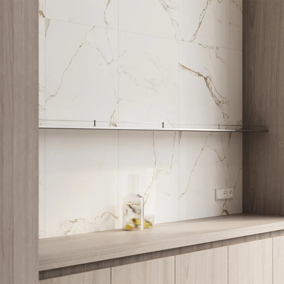 Klinker Carrara Gold Marmor Matt 60x60