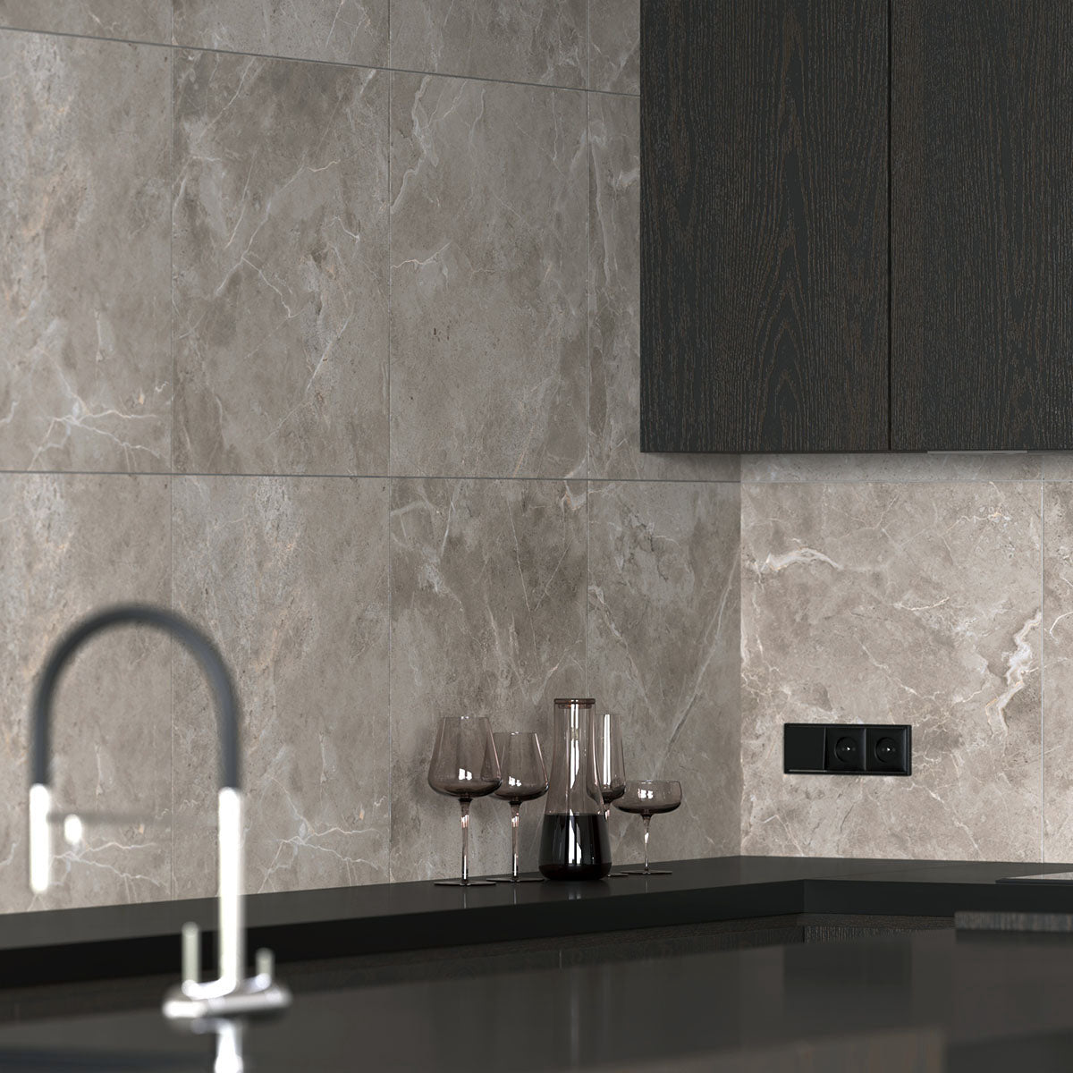 Klinker Pulpis Mid Grey Marmor Matt 60x60