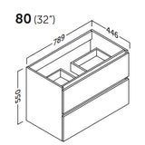 Kommod 80 cm Tenfors Viken Grå Matt