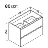 Kommod & Tvättställ 80 cm Tenfors Viken Svart Matt
