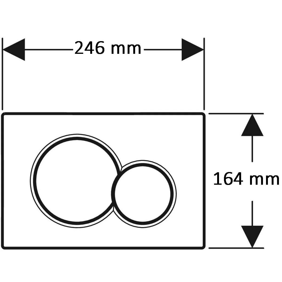 Spolknapp Geberit Sigma 01 Svart