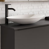Fristående Tvättställ Solid Surface Tenfors Oval 57x41 cm Vit Matt